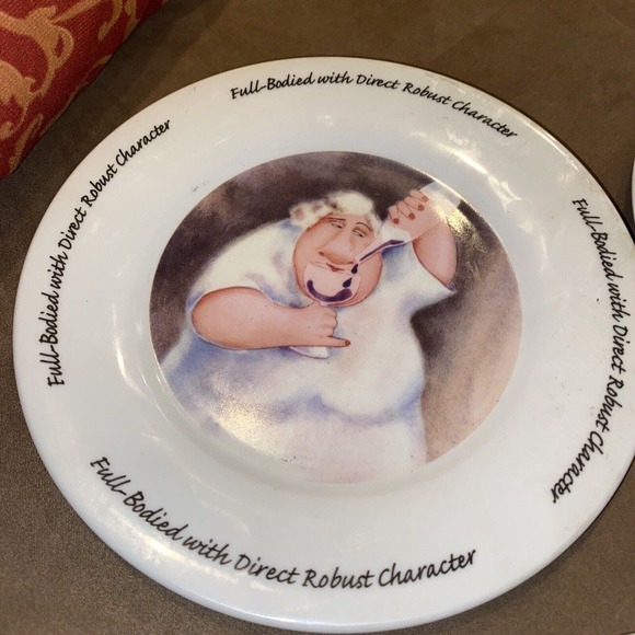 Plates (5) Erika Oller House Of Prill Dessert Salad Plates Wine Coffee LOT - Picture 6 of 8